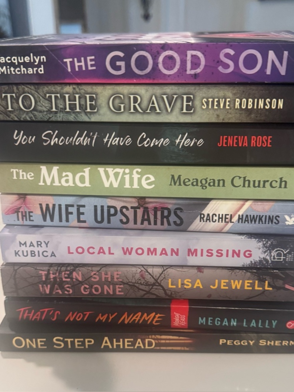 Stack of 9 Mystery & Thriller Paperbacks - Mixed Colors